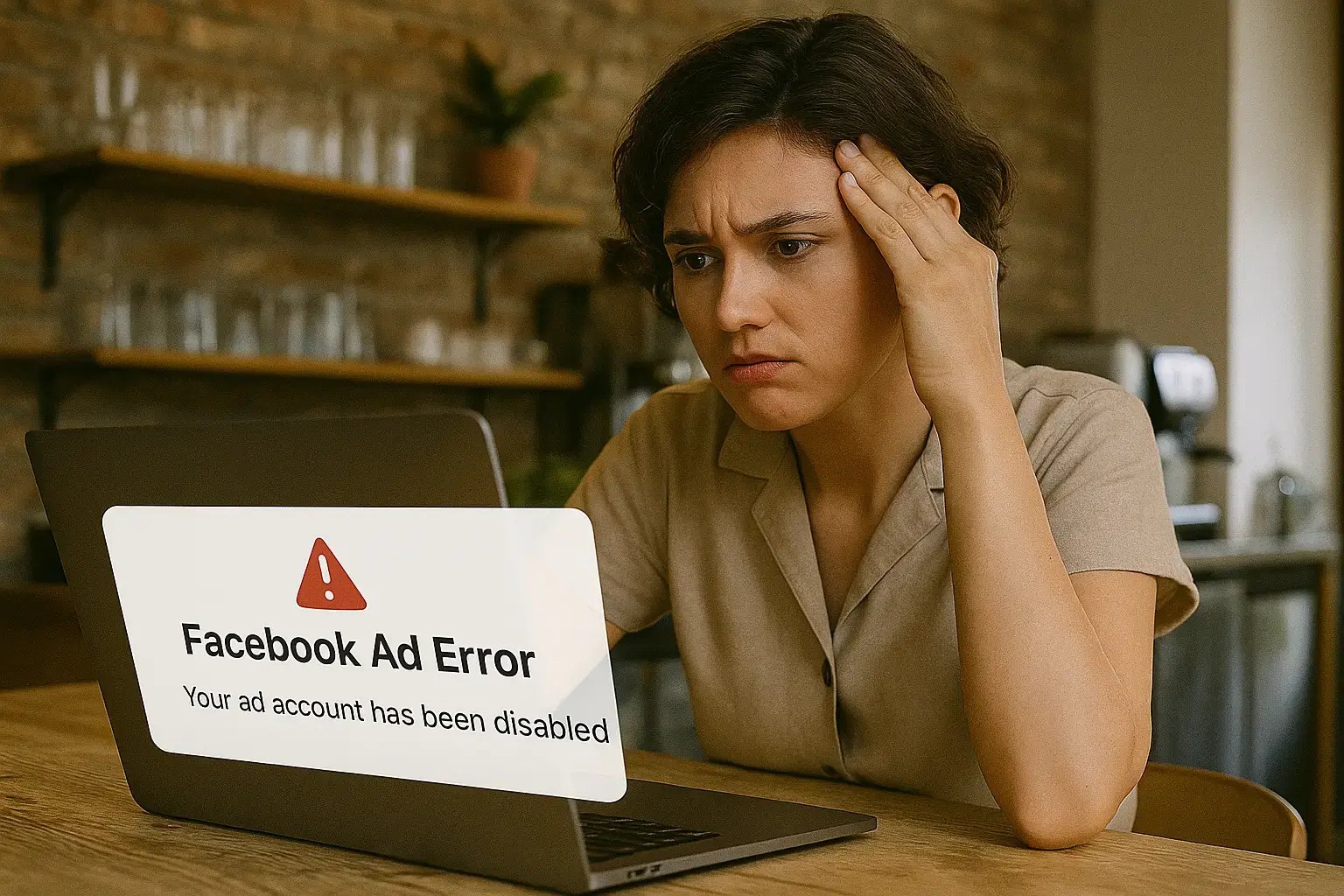 Café owner looking at Facebook support issue