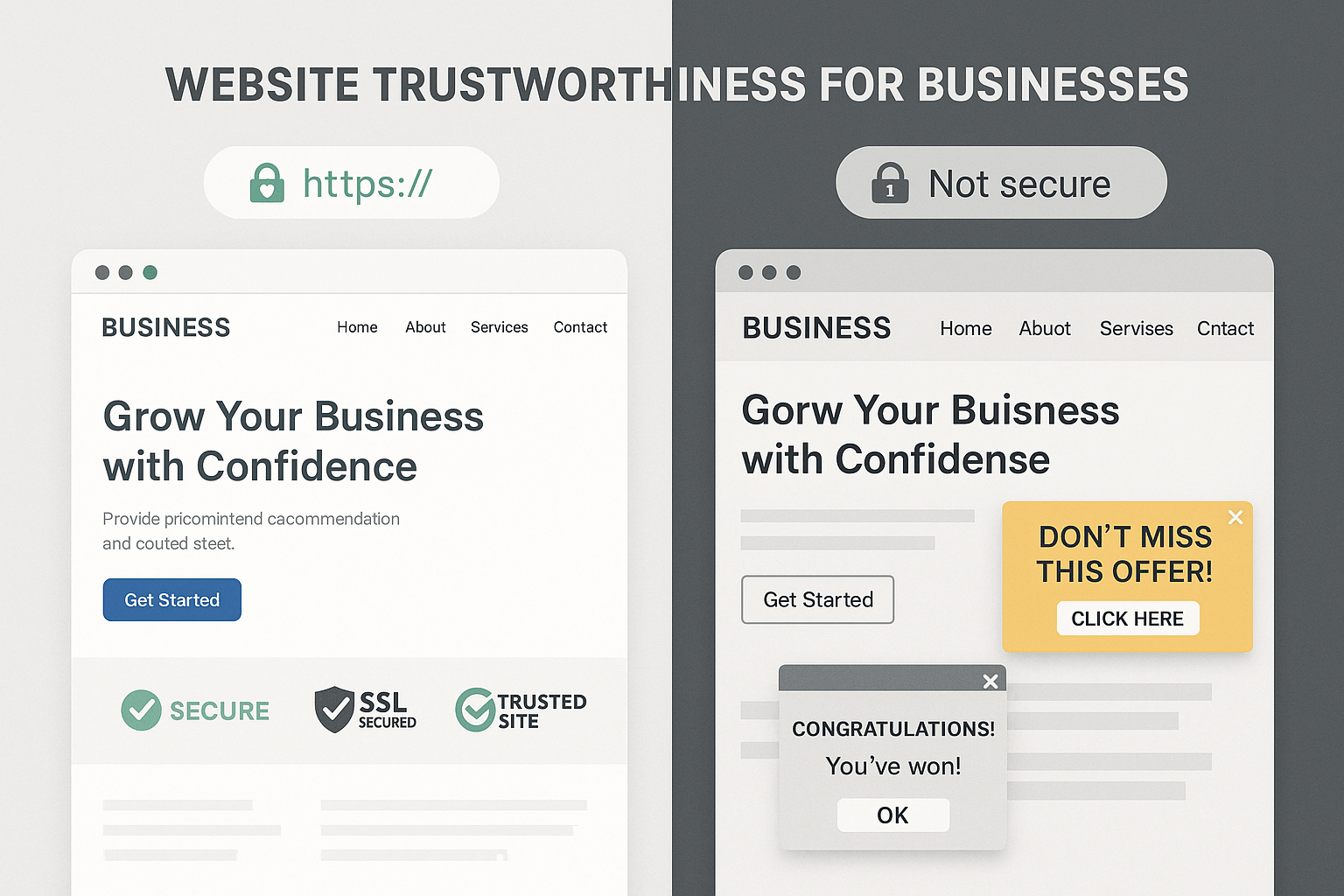 Phishing email example showing red flags business owners should identify with step-by-step verification instructions