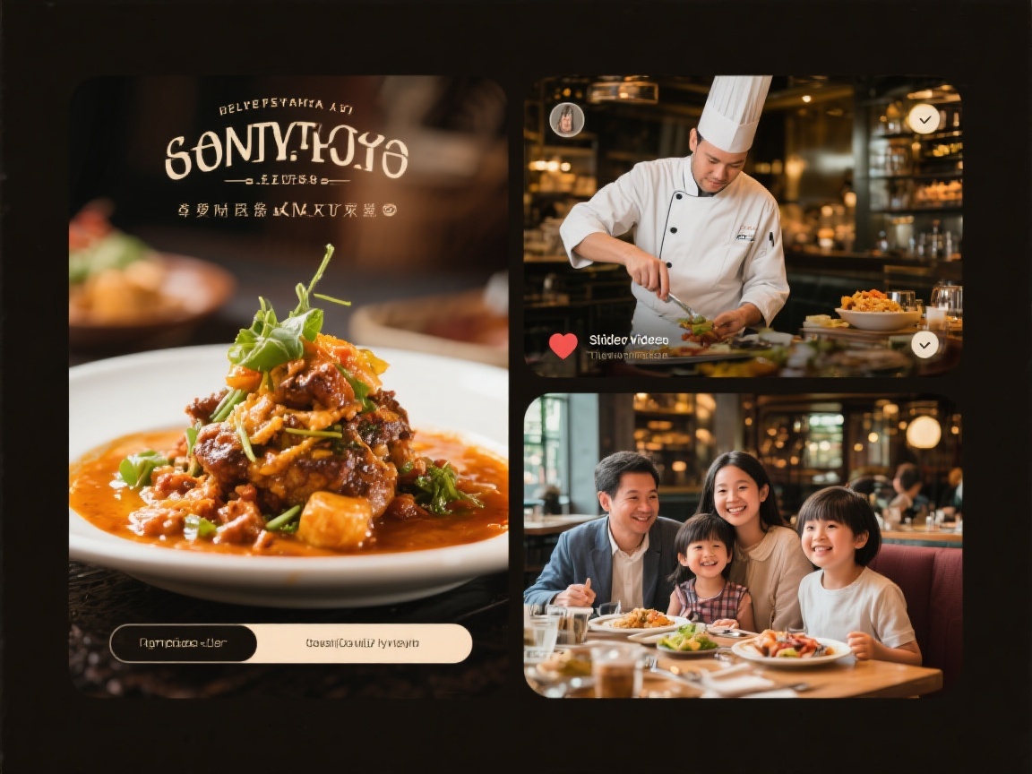 Examples of effective social media advertisements for restaurants, including food photography and videos.